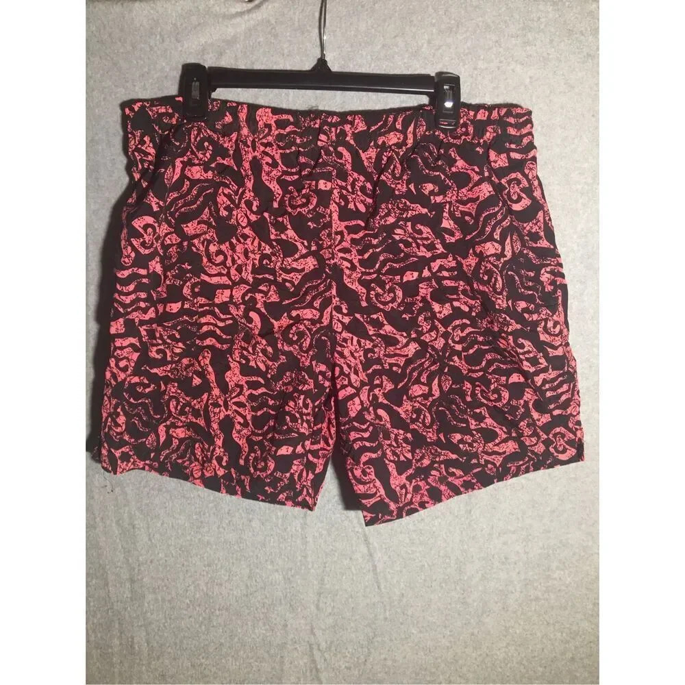 Womens Athletic Works Shorts Vintage Black Pink Design Athletic Workout Summer